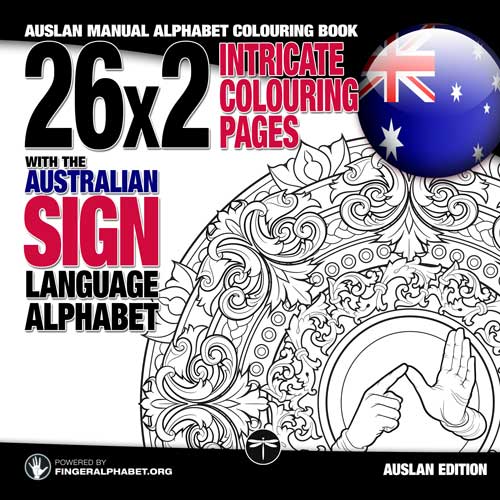 AUSLAN Manual Alphabet Colouring Book