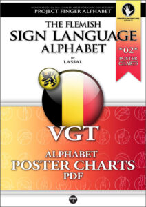The second collection of poster charts for the Flemish Sign Language Alphabet by S.T. Lassal for Project FingerAlphabet