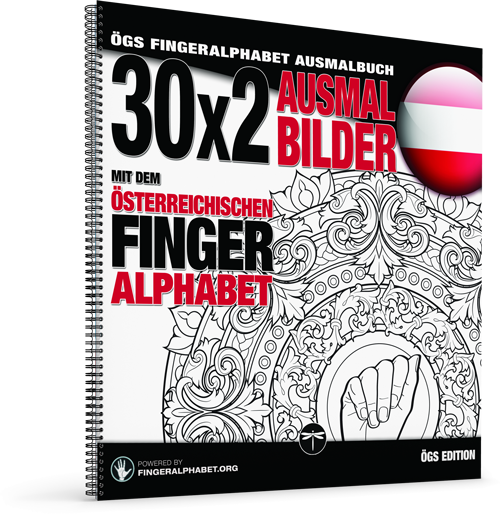 Großes ÖGS Fingeralphabet Österreich Ausmalbuch von Projekt Fingeralphabet