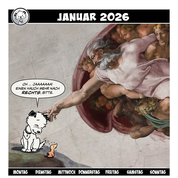 Januar-Titelbild mit Klein Hunterman