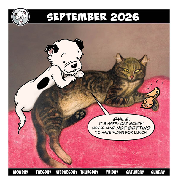 Little Hunterman in the Art World—September Title Image Featuring Théophile-Alexandre Pierre Steinlen—Winter: Cat on a Cushion