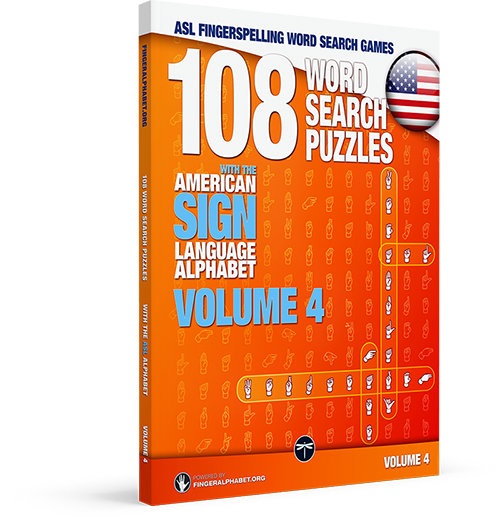 108 Word Search Puzzles with the American Sign Language Alphabet, Volume 4, omnibus edition 